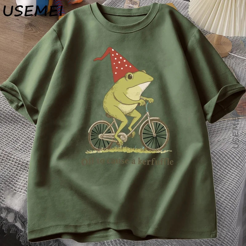 Funny Frog T-Shirt for Adults | Unique Graphic Tee Summer Tops
