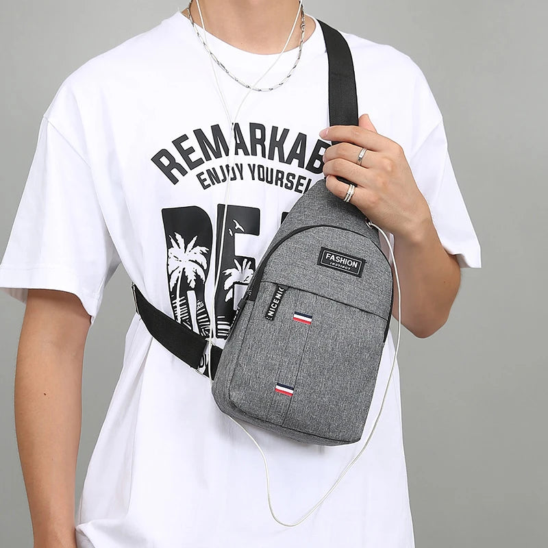 Men's One Shoulder Crossbody Bag | Large Capacity Leisure Bag