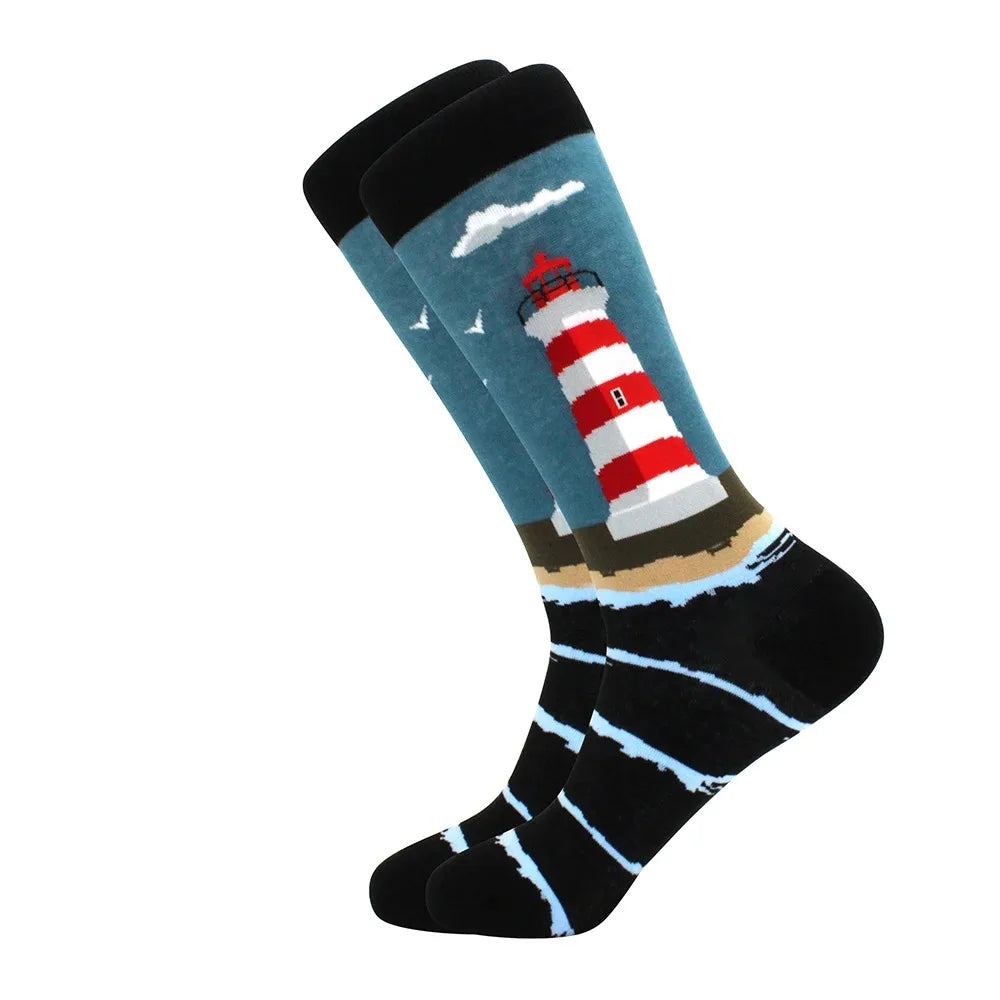Funny Mid-Top Unisex Socks | Unique Hip Hop Shark Design