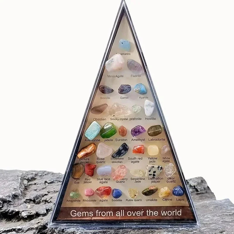 36 PCS Natural Healing Crystals Rock Collection for Kids & Research