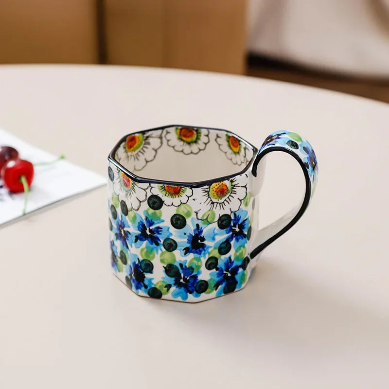 Retro Flower Mug | Stylish Ceramic Coffee & Tea Cup for All Occasions