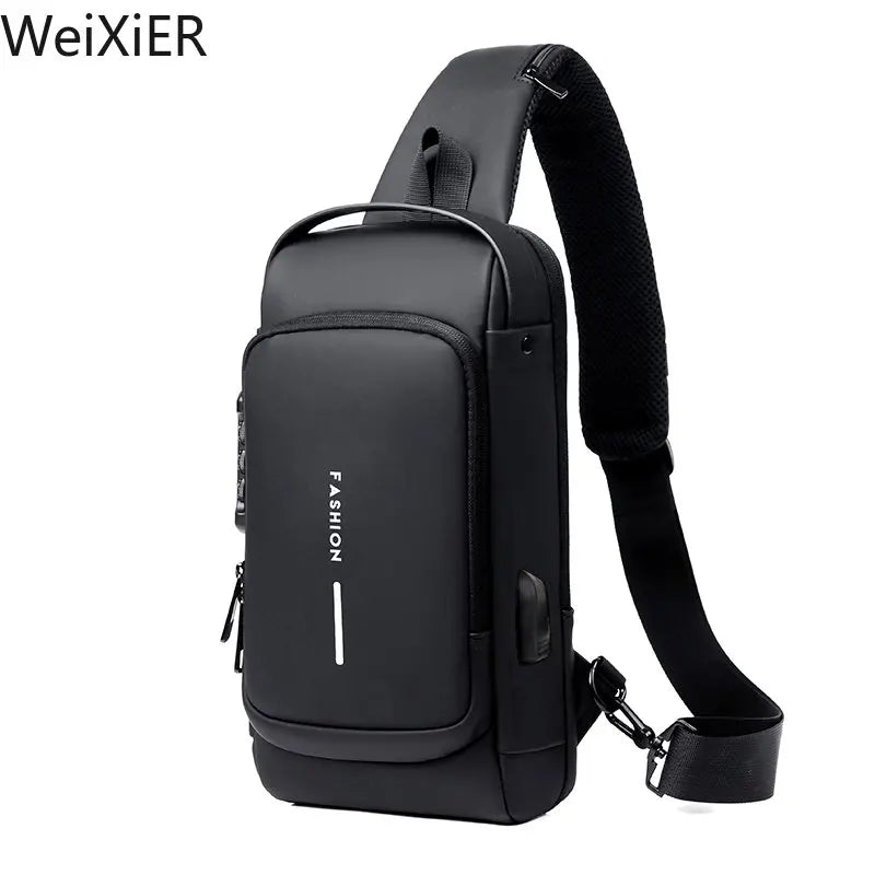 Men's Multifunctional Anti-theft USB Shoulder Bag | Travel Sling Bag