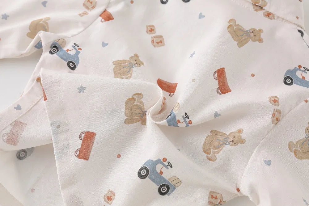 Baby Denim Romper Set - Spring/Fall Outfit for Boys & Girls, Cute Newborn Jumpsuit 0-24M