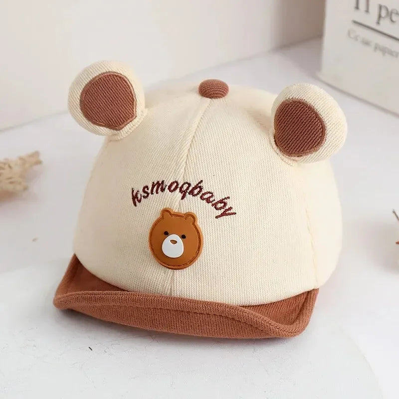 Cute Baby Cartoon Bear Baseball Cap for Infants | Adjustable Sun Hat
