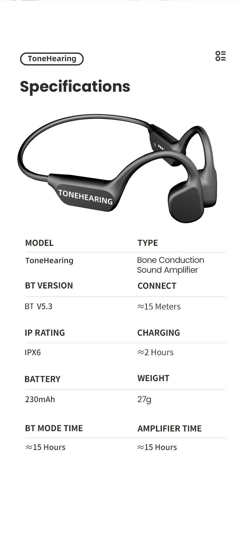Bone Conduction Bluetooth Hearing Aid | Comfort & Clarity