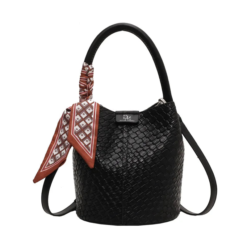 Bolso de cubo chic para mujer | Bolso de mano tejido de moda para cada ocasión