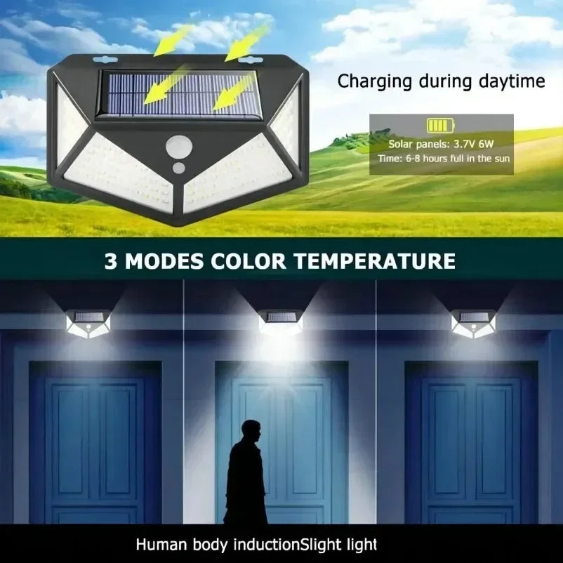 Multifunctional Solar Lamp | Waterproof Outdoor LED Spotlight