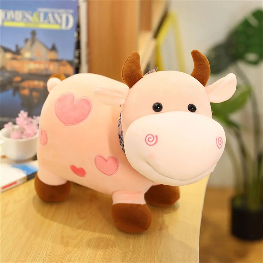 Cute Cow Plush Toy | Soft Kawaii Animal Decor for All Ages