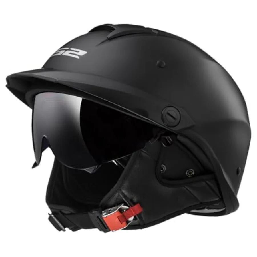 Lightweight Motorcycle Half Helmet for Urban Commuting | Matte Black
