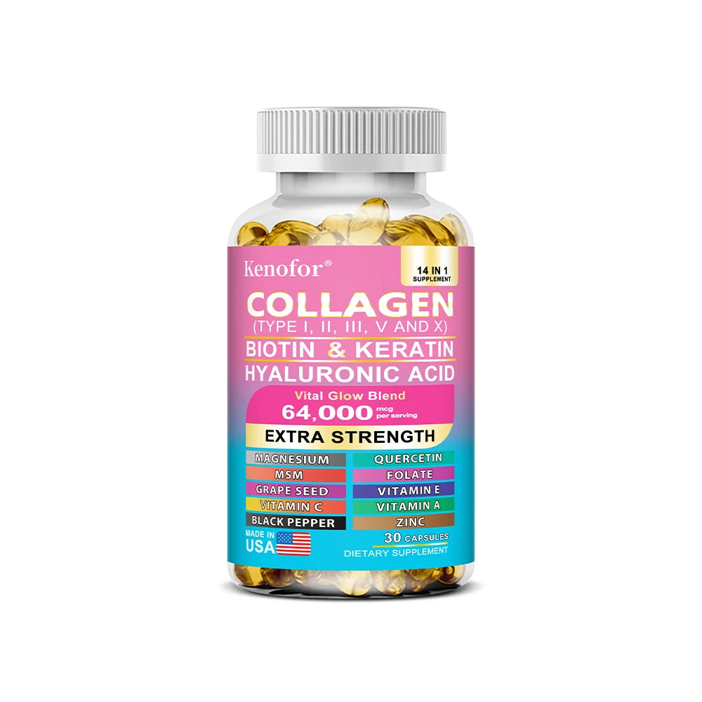 14 IN 1 Collagen Capsules - Ultimate Skin, Hair & Nail Supplement
