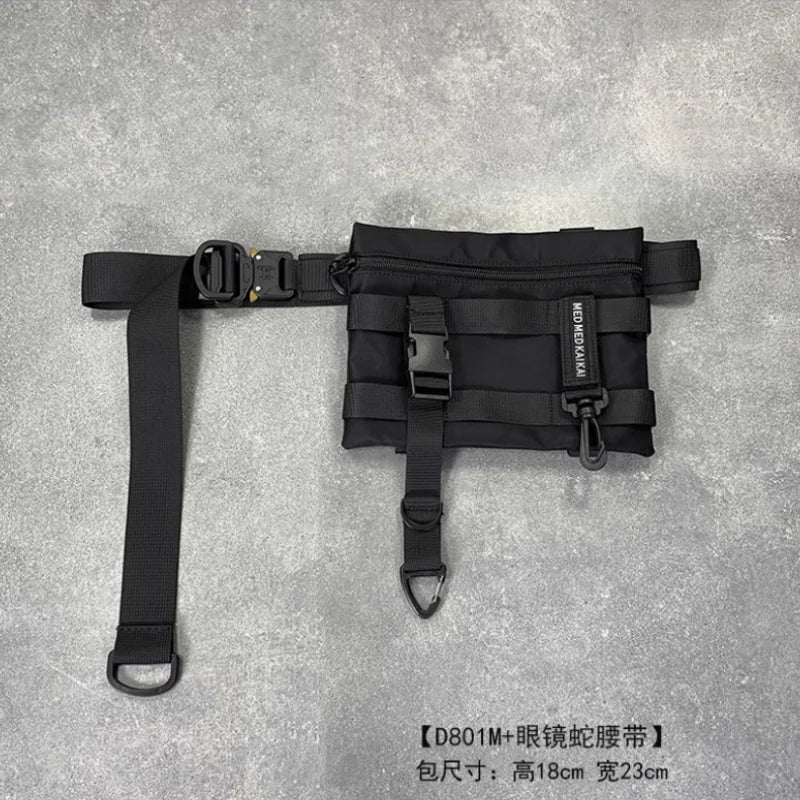 Tactical Techwear Style Crossbody Sling Bags Men Multi-function Chest Bags Y2K High Street Waist Bags Bolsos Para Hombre сумка