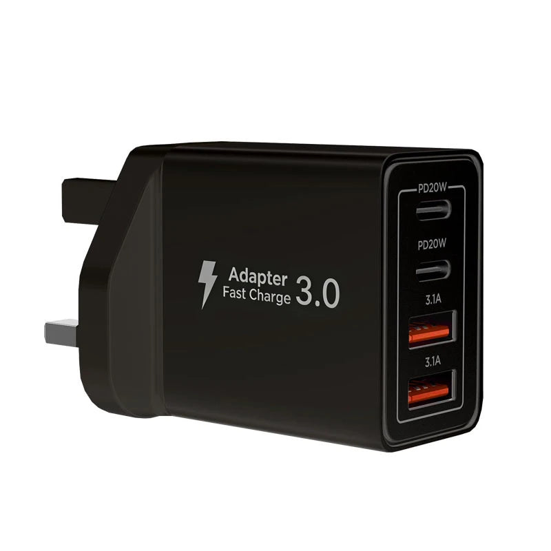 40W USB C Fast Charging Wall Charger | Multi Ports Travel Adapter