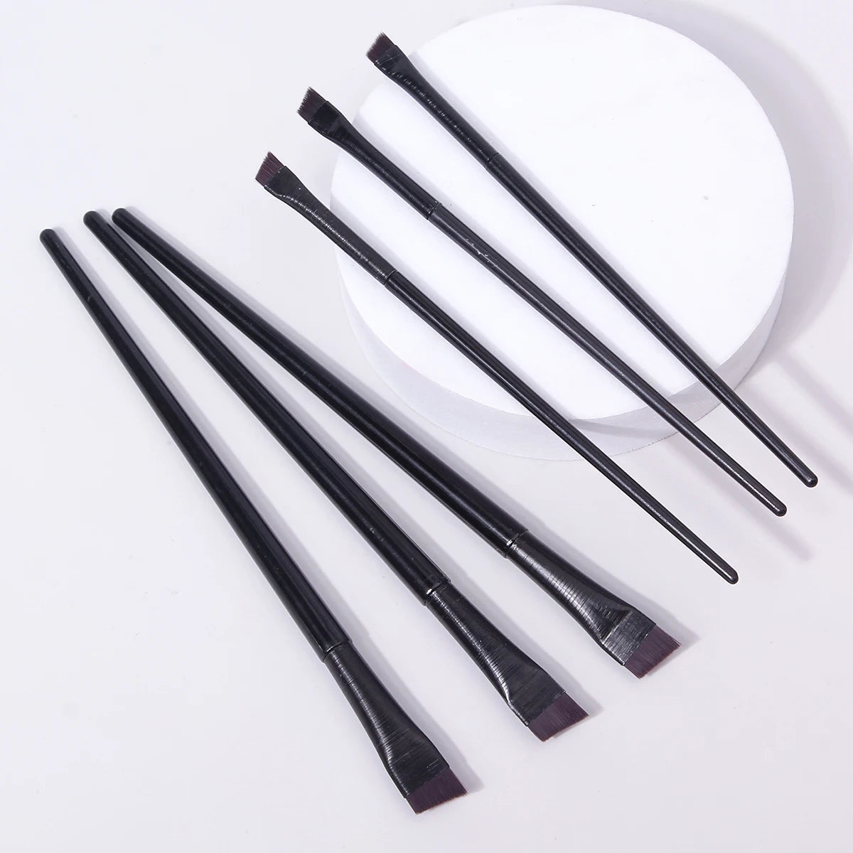 6 Pcs Professional Makeup Brush Set | Ultra-Fine Eyeliner & Eyebrow Brushes Wool Fiber 2026