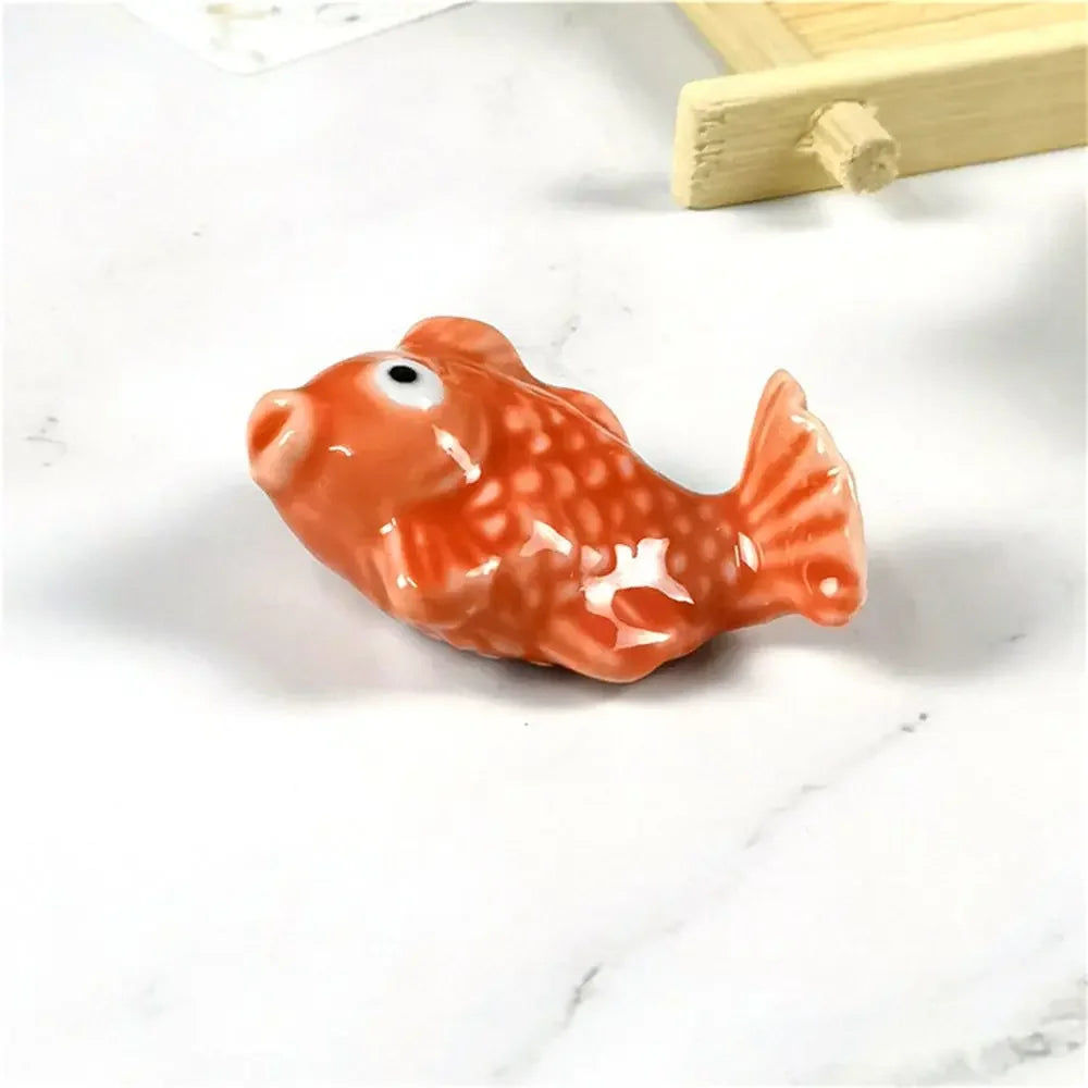 Cute Ceramic Fish-Shaped Chopsticks Holder | Creative Tableware Rack