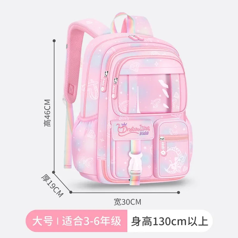 Ultra-lightweight Large-capacity Anti-splashing Refrigerator Door Opening Schoolbag Primary School Female Large-capacity