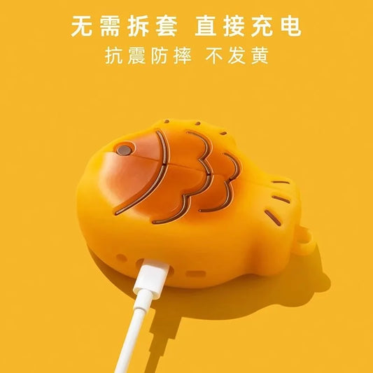 Funda para AirPods Pro de silicona con diseño de pan tostado 3D | Bonita cubierta de silicona