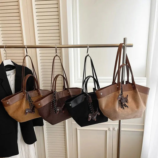 Women's Soft Suede Leather Shoulder Bag | Luxury Casual Style