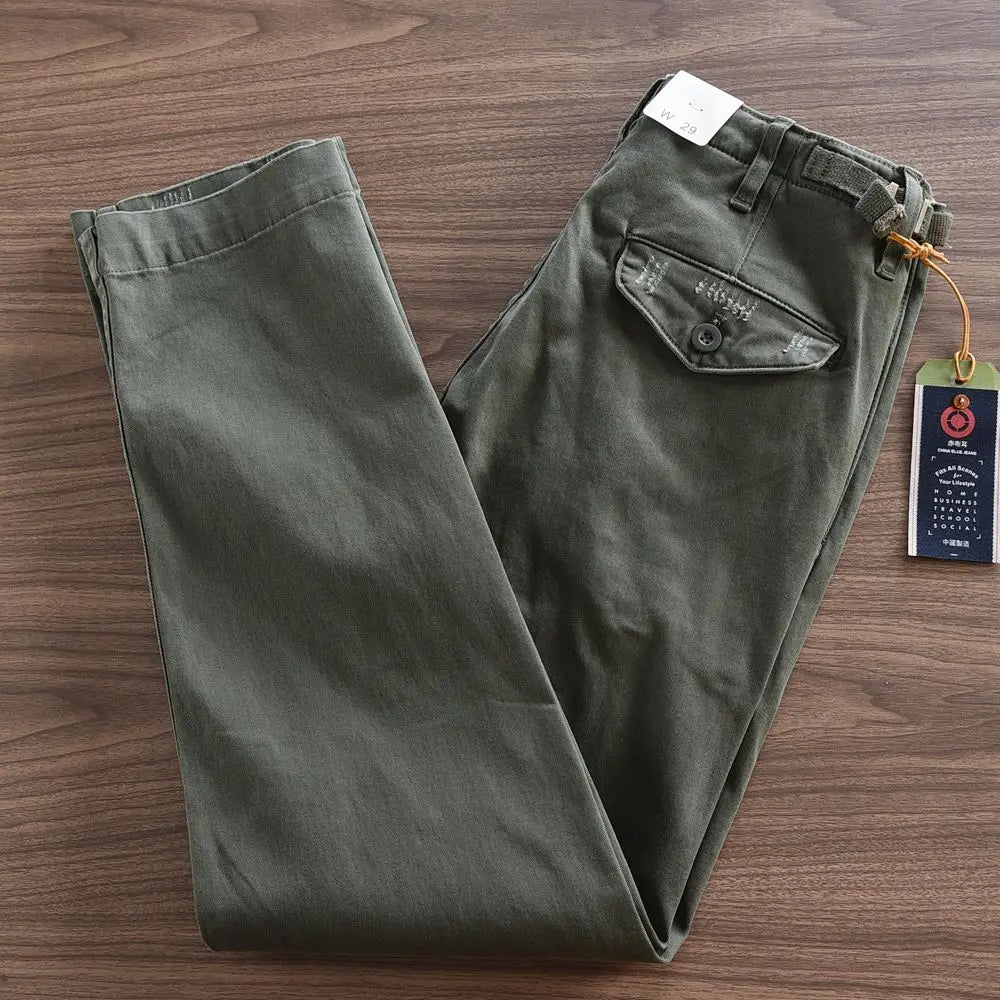 Slim-Fitting Men's Casual Cargo Pants | Pure Cotton Comfort