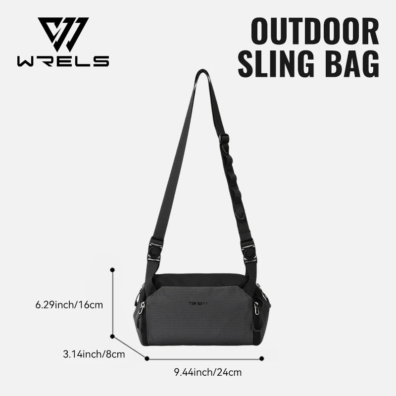 WRELS Unisex Large Capacity Sports Waist Bag Outdoor Hiking Waterproof Single-Shoulder Bag Large Capacity Sports Chest Bag