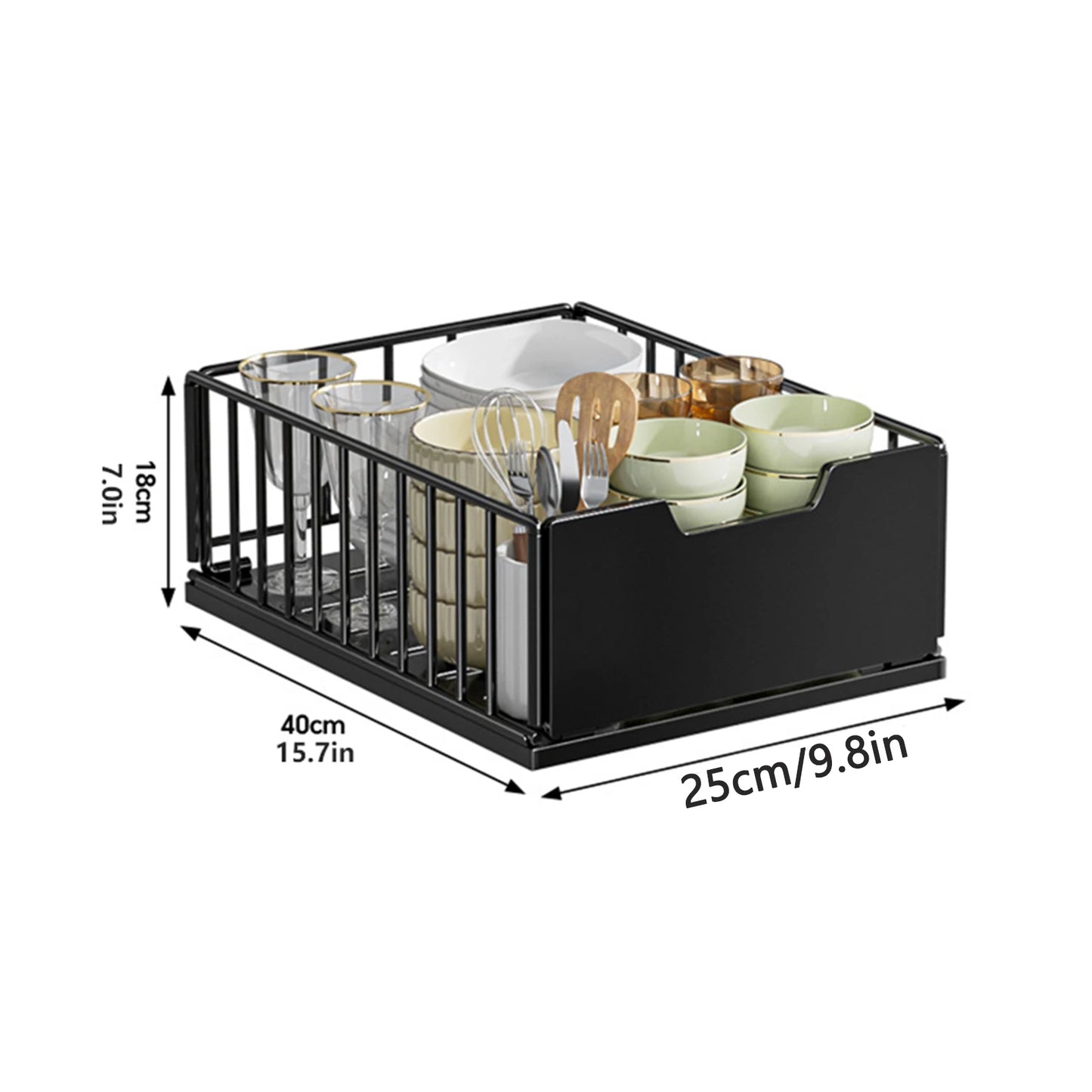 Kitchen Storage Rack Slide Drawer Storage Tray Pull Out Cabinet Organizer Seasoning Bottle Spice Storage Rack Kitchen Organizer