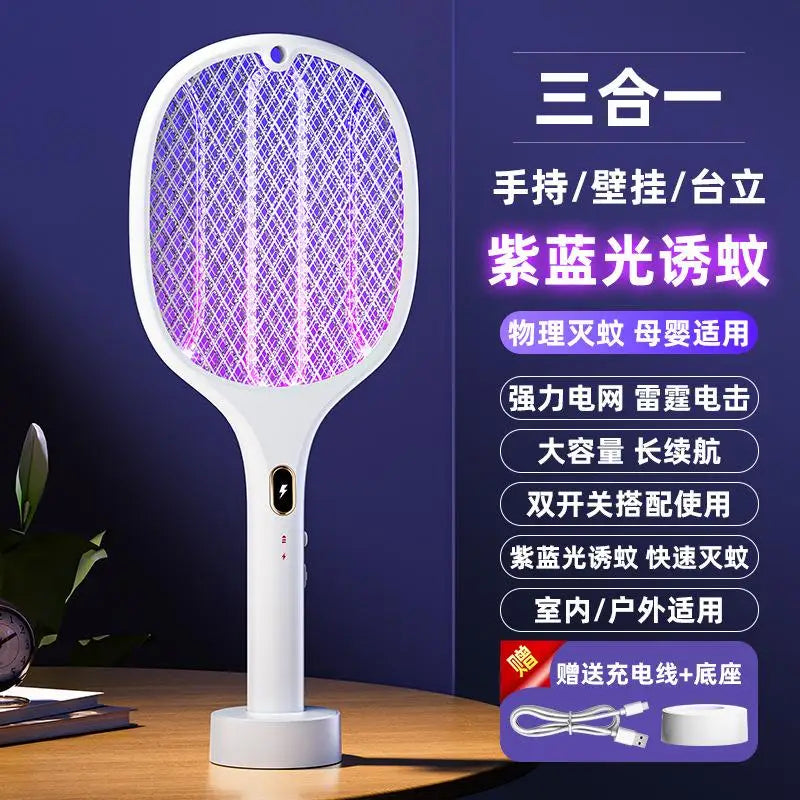 Multi-Functional Electric Bug Zapper Racket | USB Rechargeable Mosquito Killer