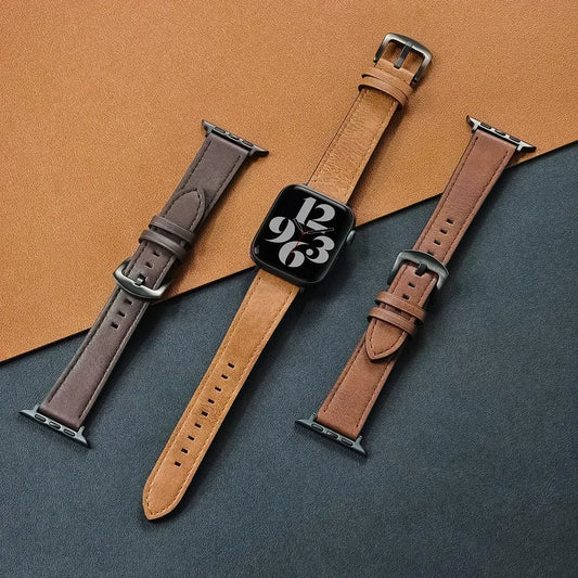 Correa de reloj de piel de becerro elegante para relojes inteligentes | Accesorio con clase