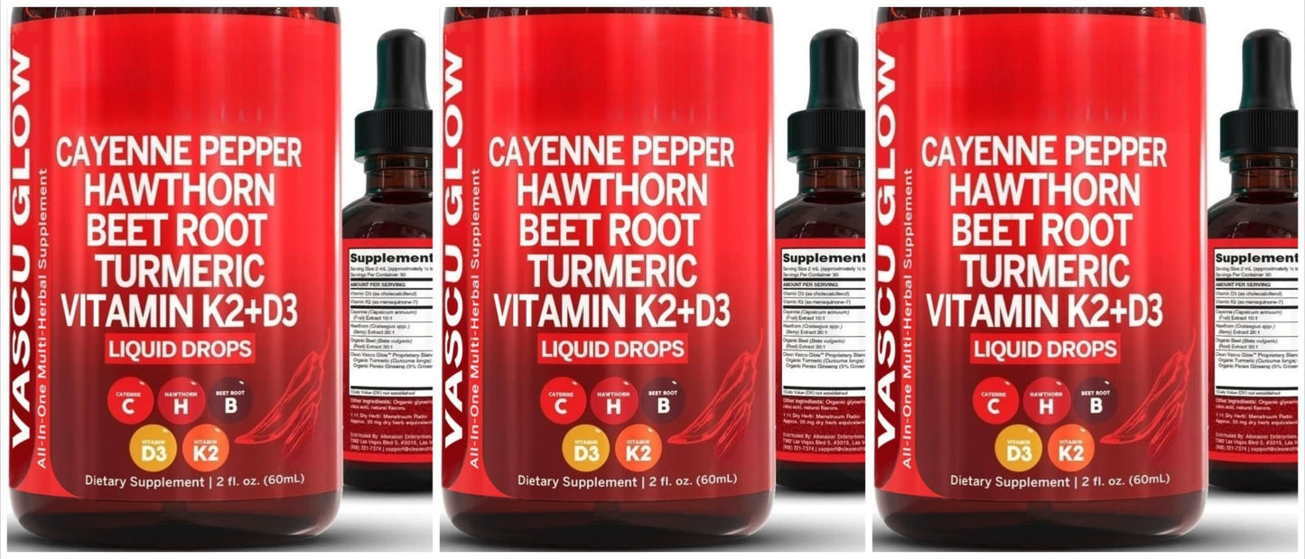 Cayenne Pepper Drops Supplement with Hawthorn Berry & Turmeric