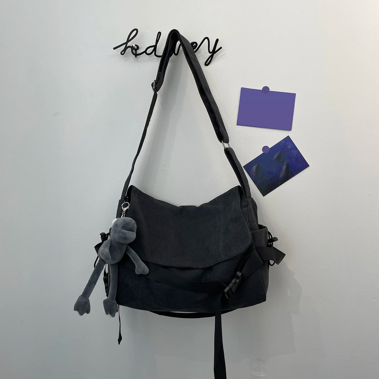 Men's Nylon Shoulder Tote Purse | Large Capacity Travel Bag