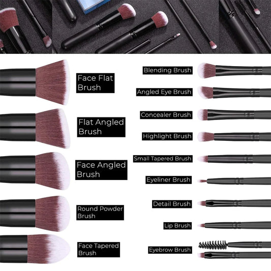 14-16 Piece Professional Makeup Brush Set | Flawless Application