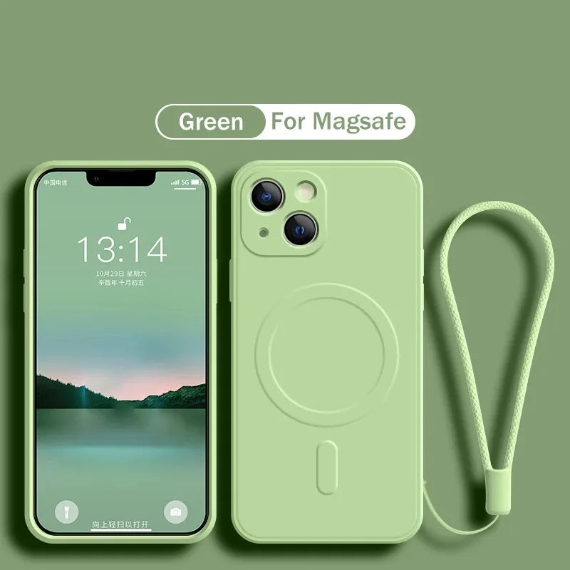 Magnetic Wireless Charge Case for iPhone | Soft Silicone Cover