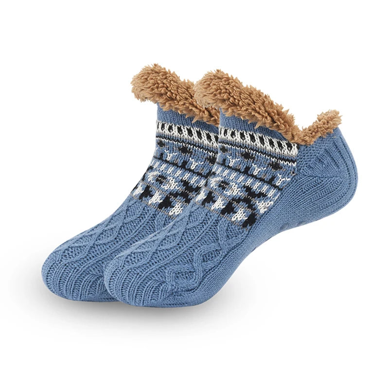 Thermal Men's Fluffy Winter Slipper Socks | Warm Non-slip Socks