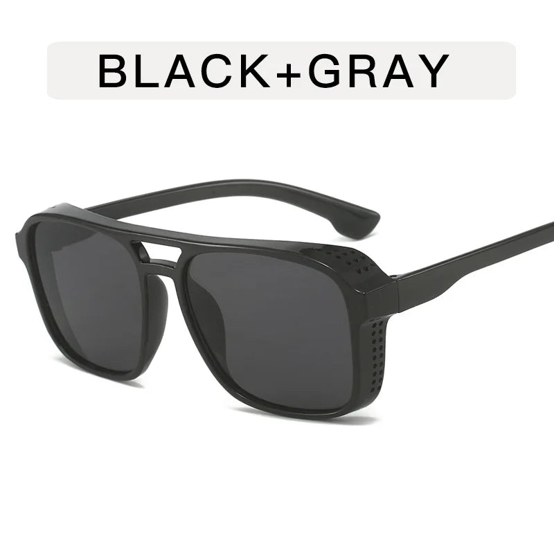 Classic Steampunk Style Sunglasses | Retro Square Sunglasses