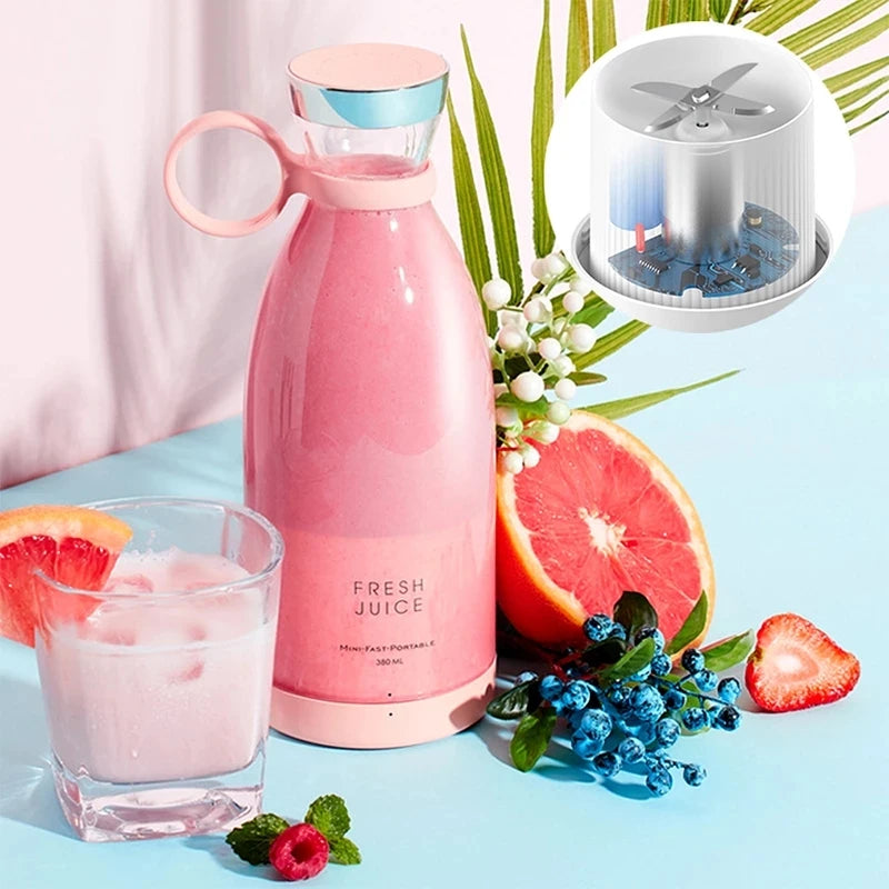 Rechargeable Portable Juicer | Wireless USB Blender for Fruits
