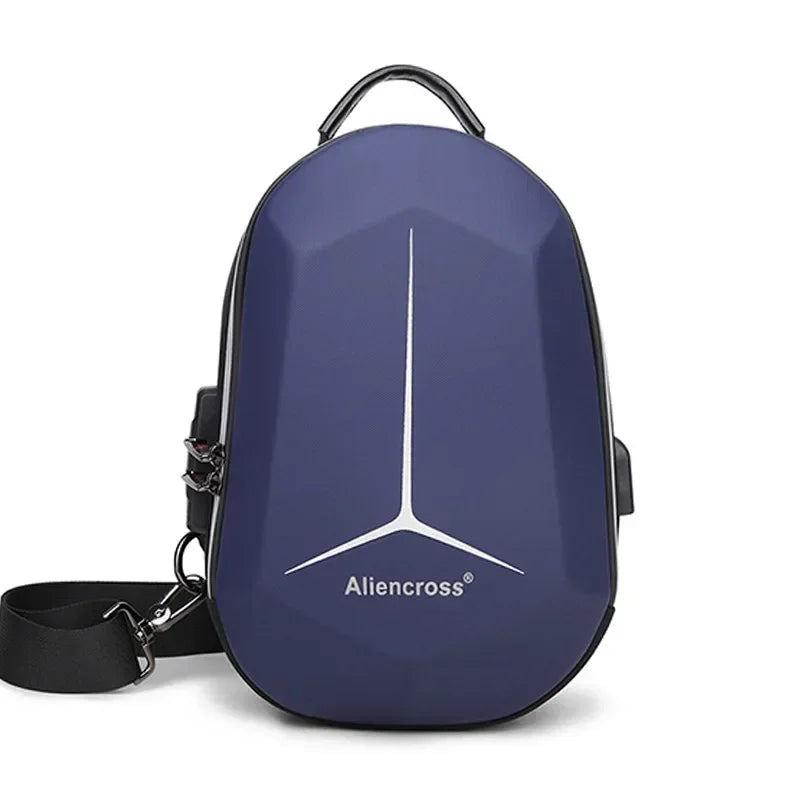 Designer Anti-theft Lock Crossbody Bag USB Charging Travel Shoulder Bag High Quality Messenger Bags Male Waterproof Chest Bag