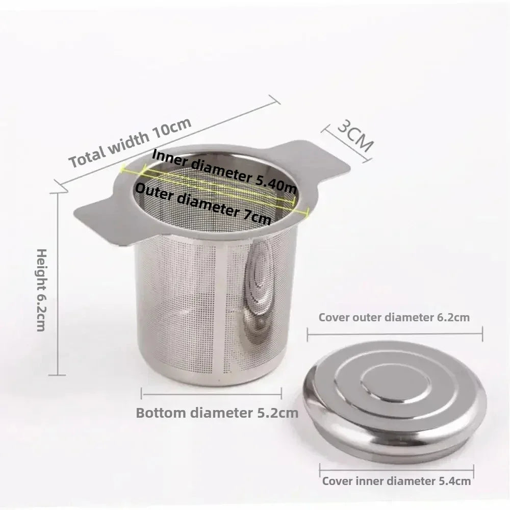 304 Stainless Steel Loose Leaf Tea Infuser with Lid | Brew Perfect Tea & Coffee