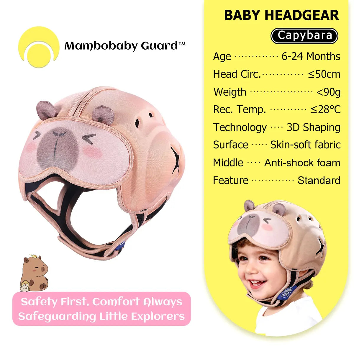 Cute Ladybug Baby Helmet | Safe Anti-Shock Headgear for Infants