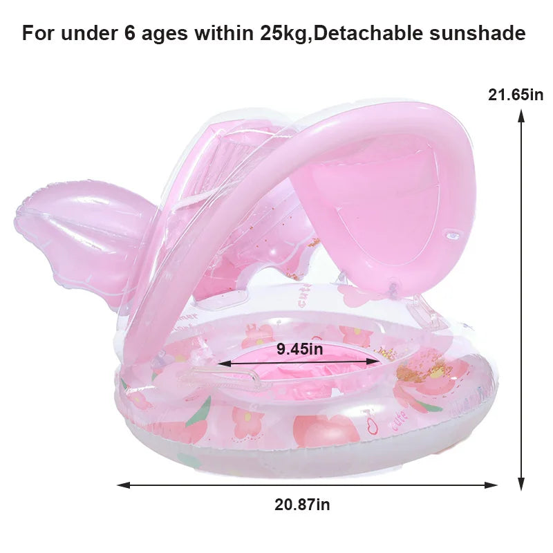 Inflatable Sunshade Swim Tube | Fun Pool Float for Summer