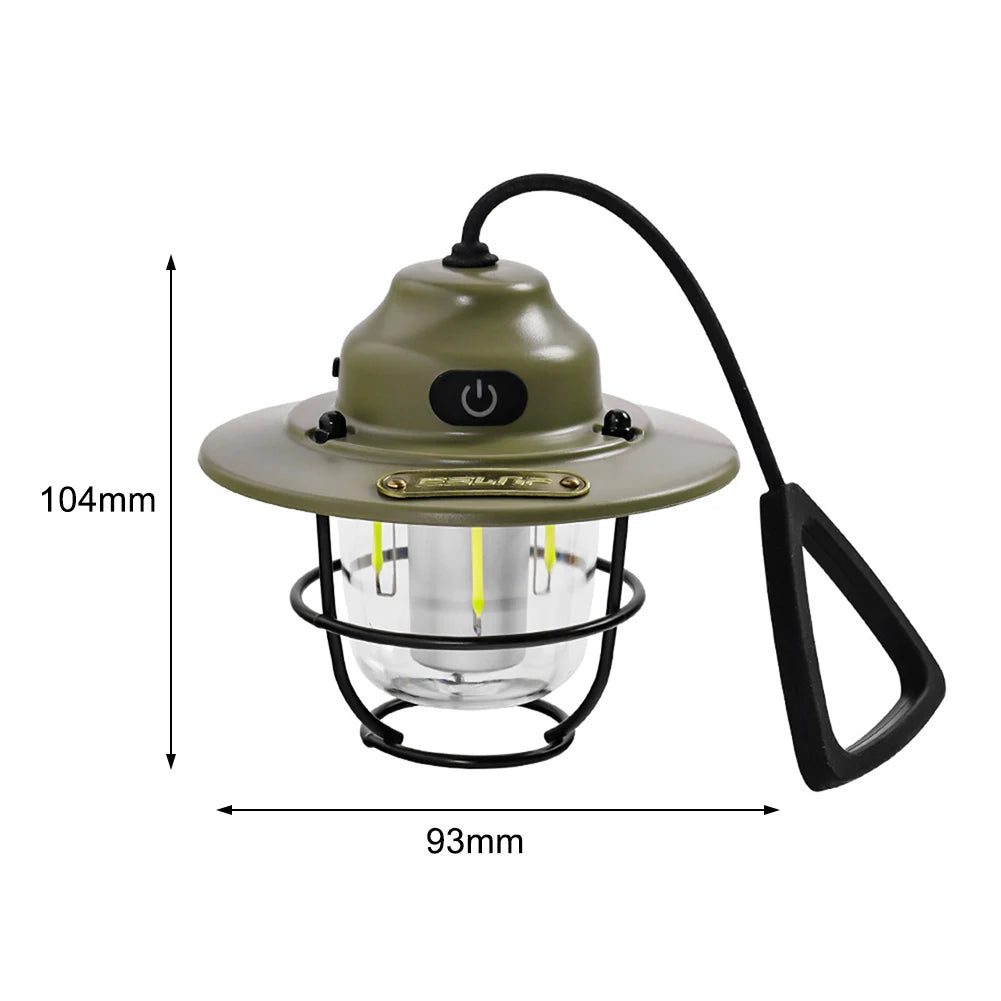Linterna de camping retro LED | Luz regulable impermeable para tiendas de campaña