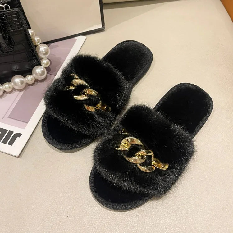 Women's Cozy Fur Lined Plush Slippers | Warm Indoor House Shoes