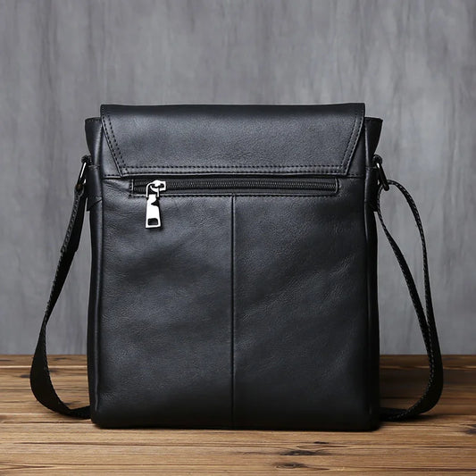 Bandolera de cuero casual para hombre | Diseño espacioso tipo bandolera
