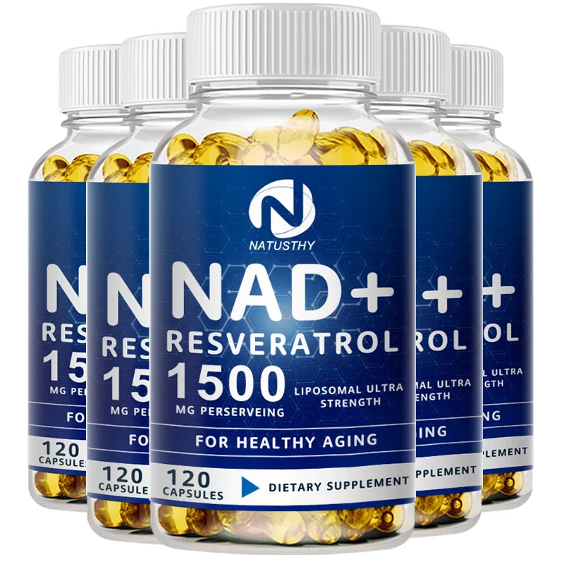 1500MG NAD+ Supplement with Trans-Resveratrol for Energy & Health