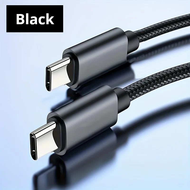 60W Quick Type C to Type C Fast Charging Data Cable