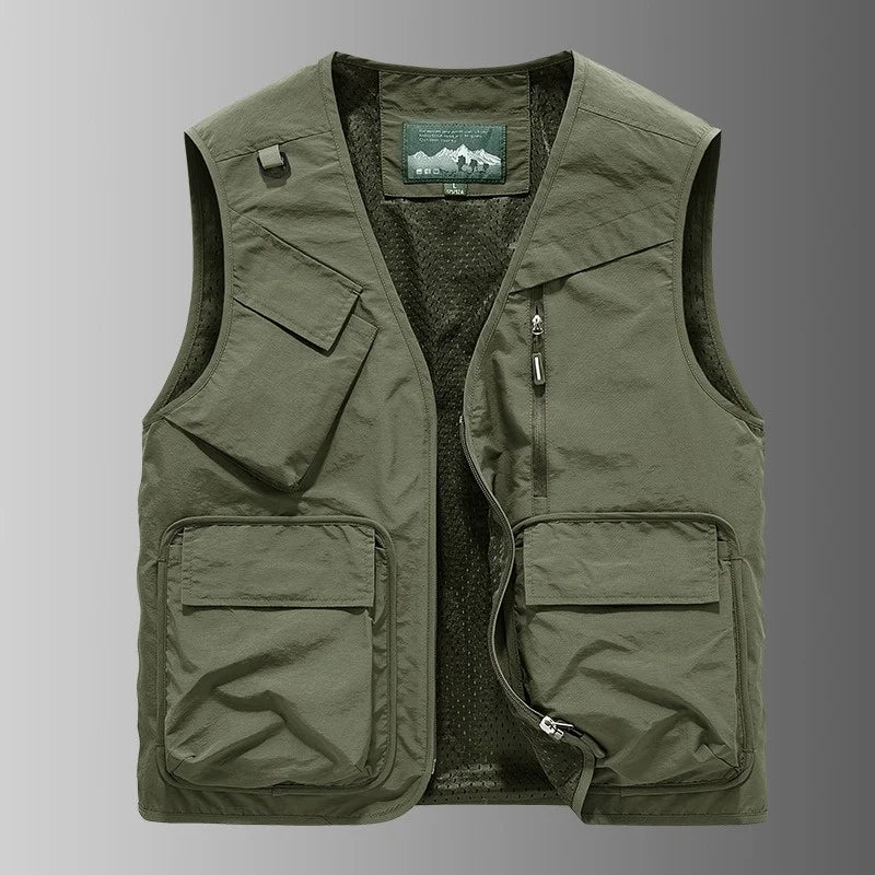 Men's Multi-Pocket Fishing Vest | Lightweight Outdoor Waistcoat