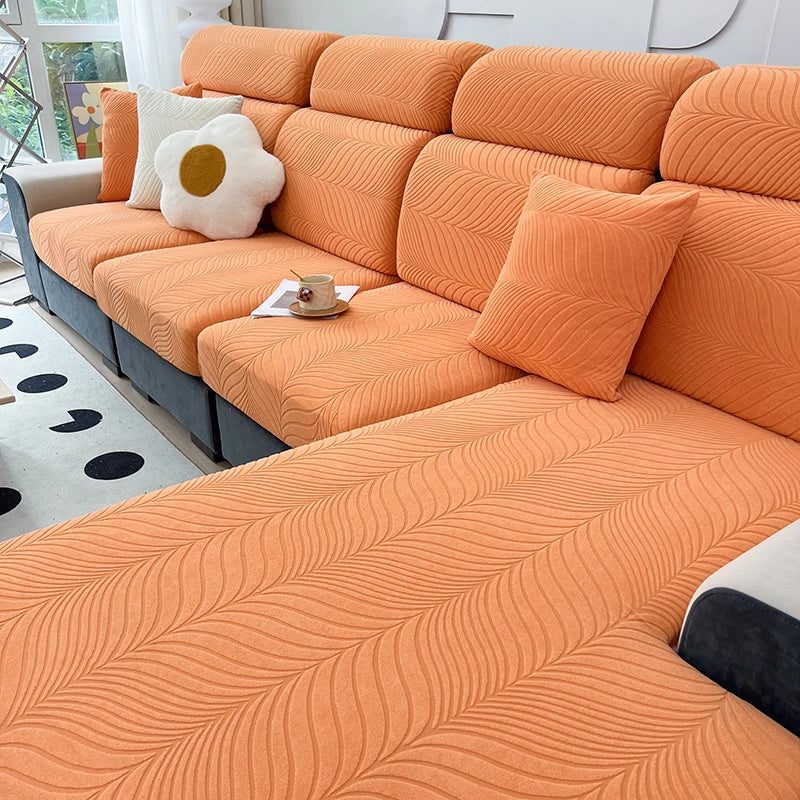 Splash-Proof Jacquard Sofa Cover | High Elasticity & Anti-Dirt