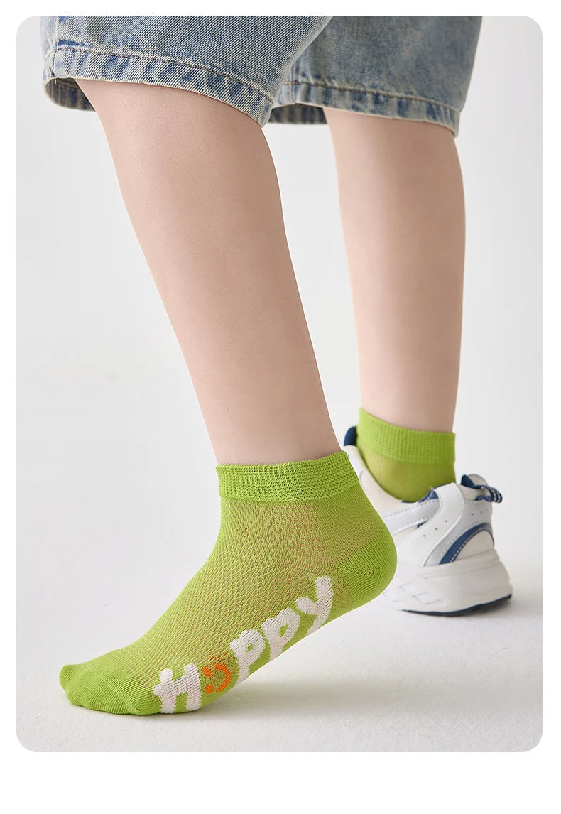 Thin-Style Children's Mesh Boat Socks | Sports Socks for Kids