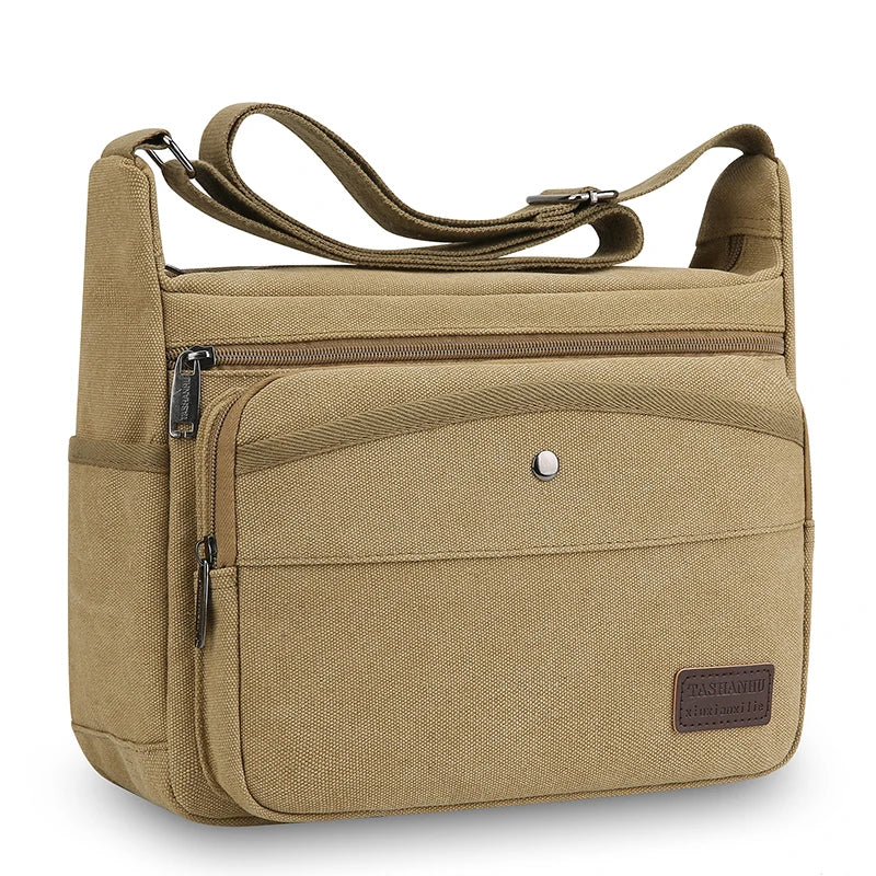 Men's Casual Canvas Shoulder Bags | Versatile Crossbody Messenger