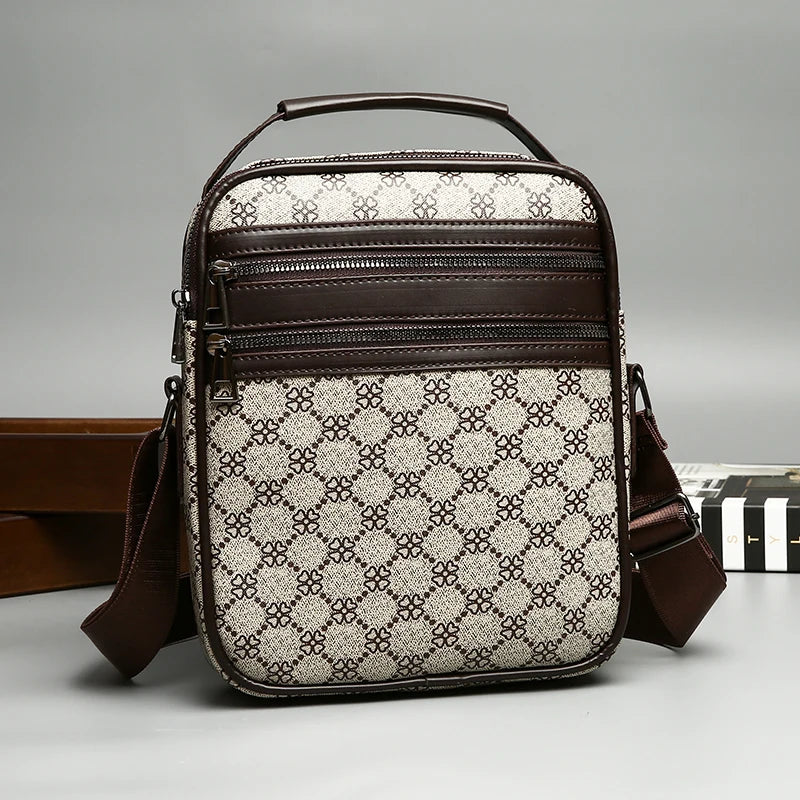 Stylish Men's Crossbody Bag | Casual Leather Messenger Sling Pack