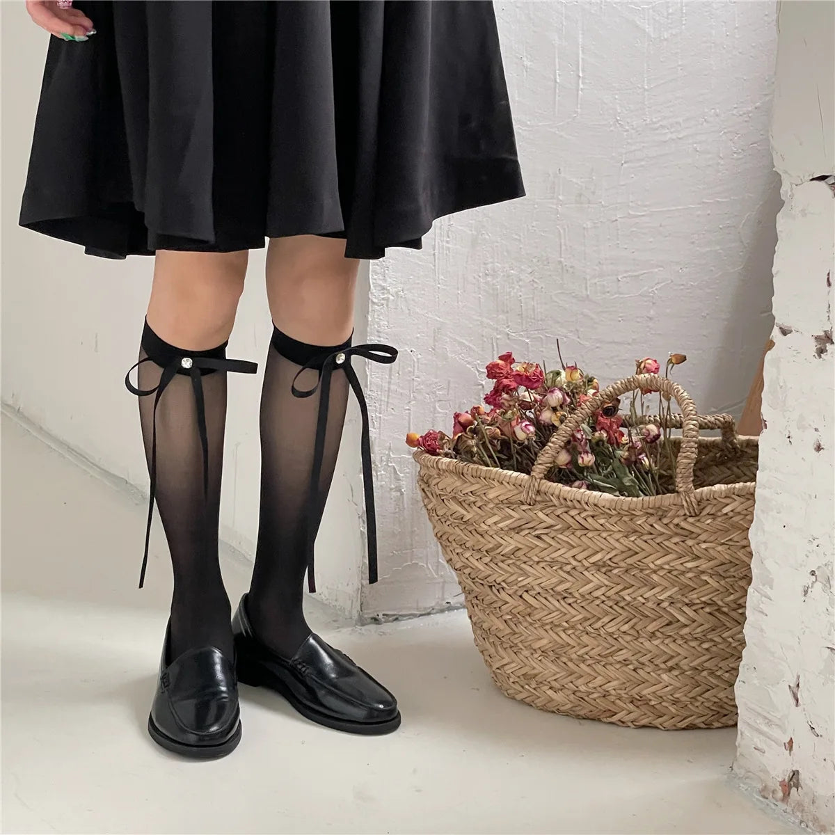 Stylish Women's Knee High Socks | Floral Pattern Accessories
