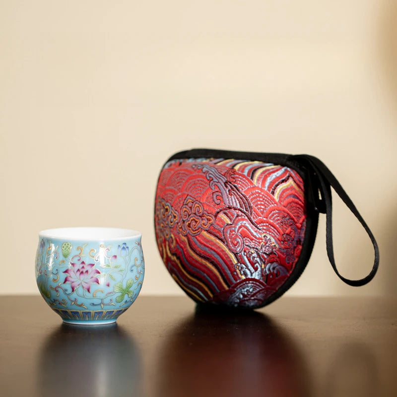 Elegant Japanese Ceramic Teacups | Retro Kungfu Tea Set
