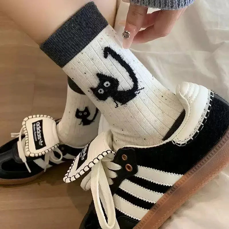 Cute Cartoon Animal Socks for Women | Kawaii Mid-Calf Style